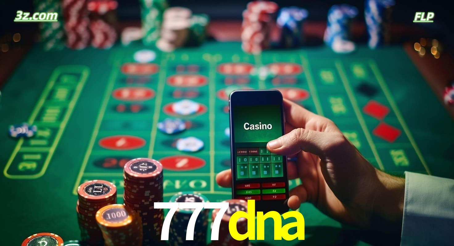 Cassino online móvel 777dna com apostas em roleta e fichas de pôquer