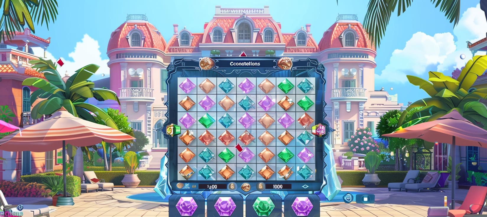 777dna Constellations slot game cassino online com pedras preciosas